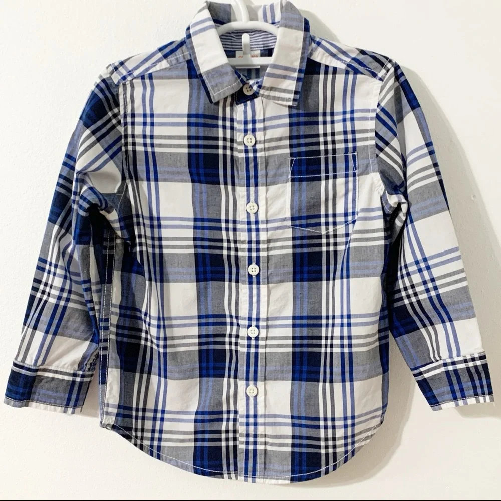 Gymboree and Carter’s Bundle of Three Plaid / Checked Button Down Shirts Size 4